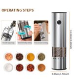 KYMQ-82A Mini Rechargeable Electric Salt and Pepper Grinder | Stainless Steel OEM Manufacturer - 图片 8