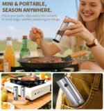 KYMQ-82A-BS Mini Rechargeable Electric Salt and Pepper Grinder Set with Wooden Base & Adjustable Coarseness | OEM Manufacturer - 图片 6
