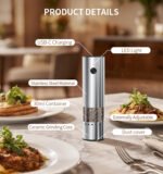 KYMQ-82A Mini Rechargeable Electric Salt and Pepper Grinder | Stainless Steel OEM Manufacturer - 图片 13