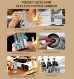 KYMQ-82A Mini Rechargeable Electric Salt and Pepper Grinder | Stainless Steel OEM Manufacturer - 图片 14