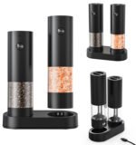 KYMQ-95C Rechargeable Electric Salt and Pepper Grinder Set with Charging Base | OEM Factory - 图片 3
