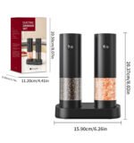 KYMQ-95C Rechargeable Electric Salt and Pepper Grinder Set with Charging Base | OEM Factory - 图片 2