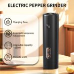 KYMQ-65C Rechargeable Electric Salt and Pepper Grinder Set with Charging Base | OEM Manufacturer - 图片 8
