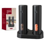 KYMQ-65C Rechargeable Electric Salt and Pepper Grinder Set with Charging Base | OEM Manufacturer