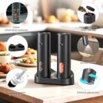 KYMQ-65C Rechargeable Electric Salt and Pepper Grinder Set with Charging Base | OEM Manufacturer - 图片 4