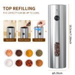 KYMQ-67C Rechargeable Electric Salt and Pepper Grinder Set | Adjustable Stainless Steel OEM Manufacturer - 图片 5
