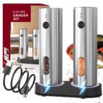 KYMQ-67C Rechargeable Electric Salt and Pepper Grinder Set | Adjustable Stainless Steel OEM Manufacturer