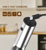 KYMQ-82A-BS Mini Rechargeable Electric Salt and Pepper Grinder Set with Wooden Base & Adjustable Coarseness | OEM Manufacturer - 图片 9