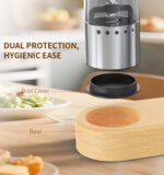 KYMQ-82A-BS Mini Rechargeable Electric Salt and Pepper Grinder Set with Wooden Base & Adjustable Coarseness | OEM Manufacturer - 图片 7