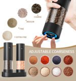 KYMQ-95C Rechargeable Electric Salt and Pepper Grinder Set with Charging Base | OEM Factory - 图片 9