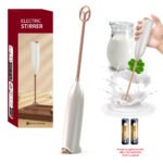 KJBQ-93J Battery-Operated Handheld Milk Frother and Egg Beater with Base | OEM Manufacturer