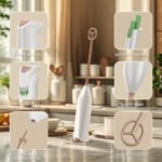 KJBQ-93J Battery-Operated Handheld Milk Frother and Egg Beater with Base | OEM Manufacturer - 图片 2