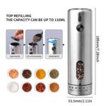 KYMQ-75A | Rechargeable Stainless Steel Salt and Pepper Grinder with Adjustable Coarseness - 图片 14