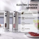 KYMQ-75A-BS | Rechargeable Stainless Steel Salt and Pepper Grinder Set with Charging Base - 图片 11