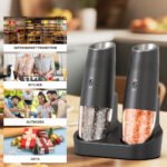 KYMQ-48C | Rechargeable Gravity Salt and Pepper Grinder Set with Charging Base - 图片 6